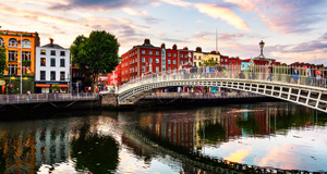 Ha Penny Bridge in Dublin, Ireland