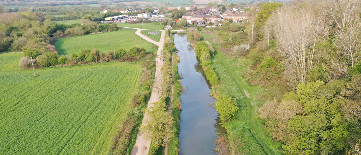 A canal on the outskirts of Royal Wootton Bassett
