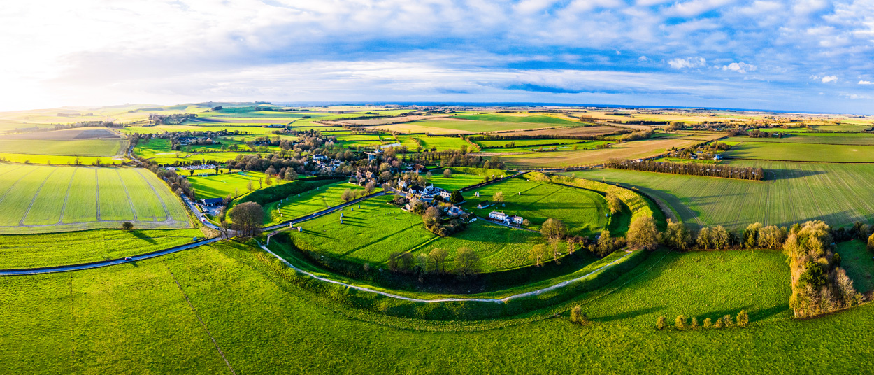 Birdseye view of Avebury